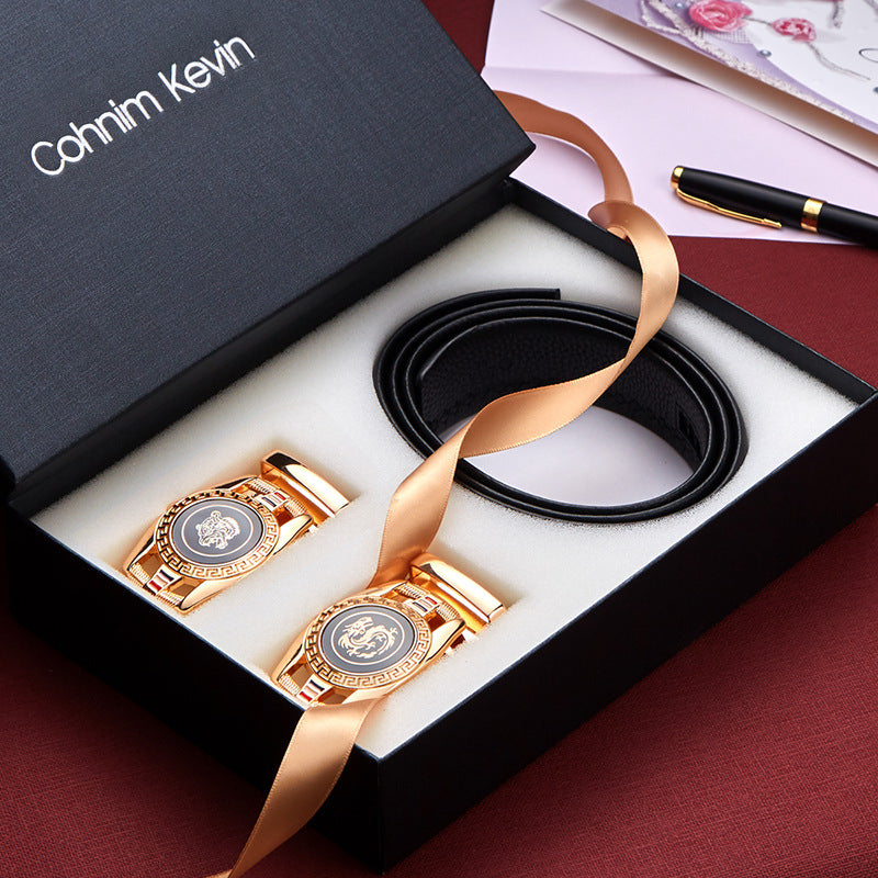 First layer cowhide belt body soft leather belt