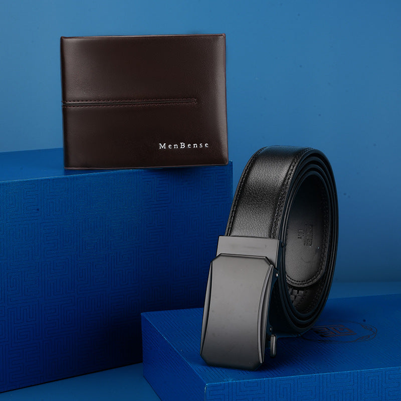 Fashion Men's Belt Wallet Combo Set