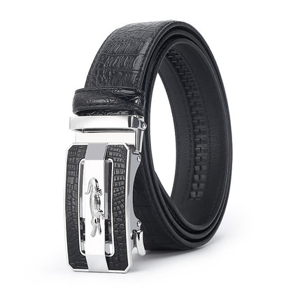 Men's Crocodile Belt Alloy Comfort Click Belt