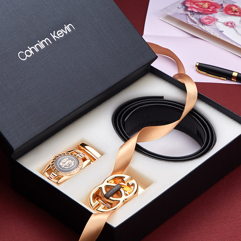 First layer cowhide belt body soft leather belt