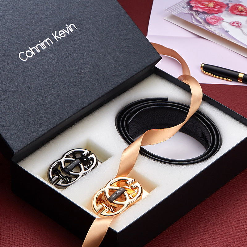 First layer cowhide belt body soft leather belt