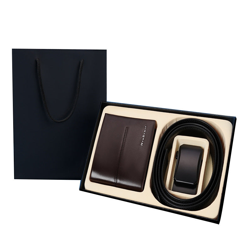 Fashion Men's Belt Wallet Combo Set